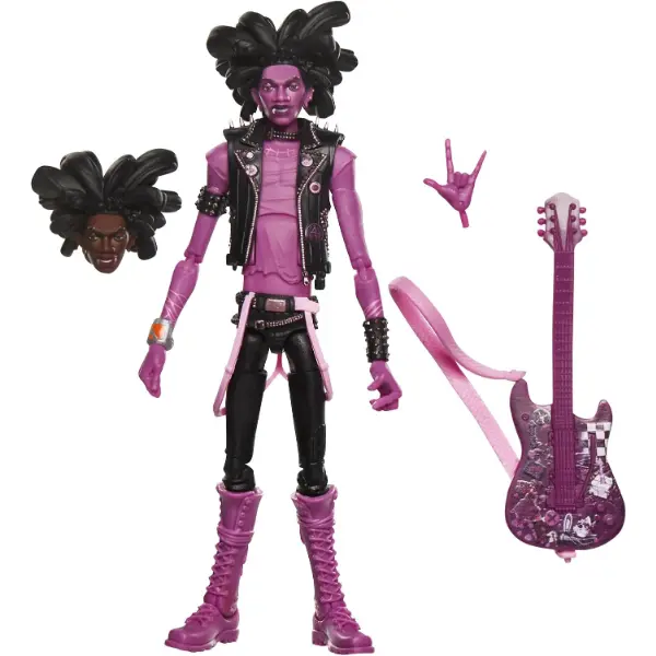 Action figure Marvel Legends di Spider-Punk con chitarra e giubbotto