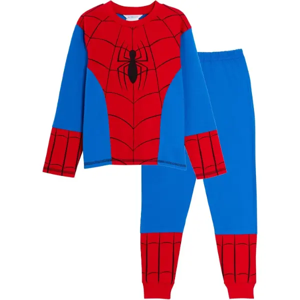 Pigiama lungo Marvel di Spiderman per bambini completo da notte