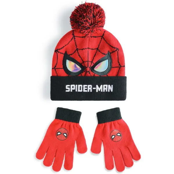 Set invernale Marvel con berretto lavorato a maglia e guanti di Spiderman per ragazzi