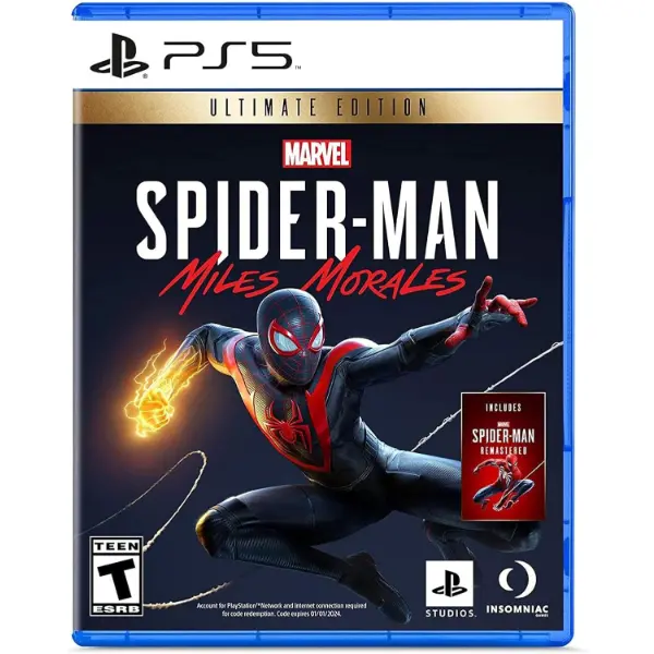 Copertina della Ultimate Edition di Marvel s Spider-Man Miles Morales per PlayStation 5