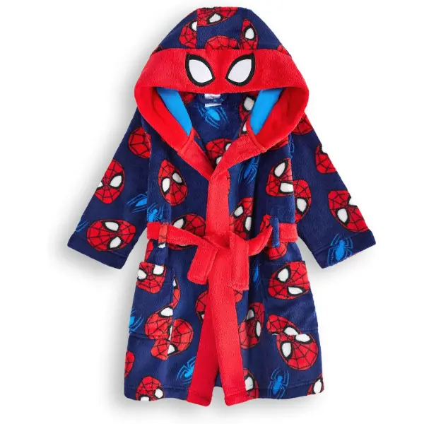 Vestaglia Marvel di Spider-Man blu e rossa per bambini con maschera