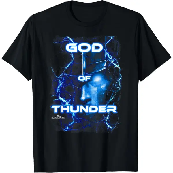 T-shirt Marvel di Thor Ragnarok God of Thunder con stampa fosforescente