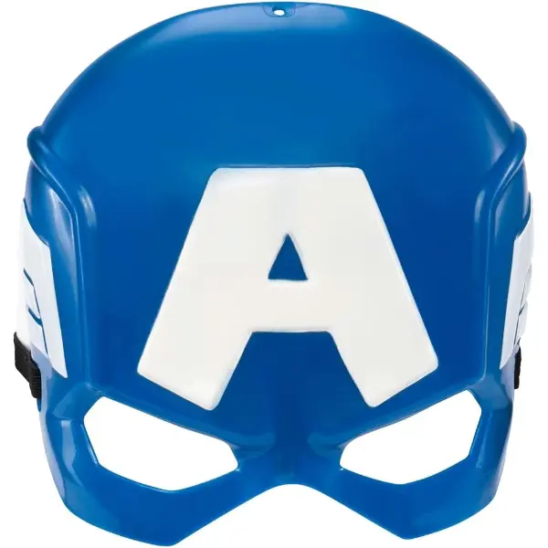 Maschera in plastica 3D di Capitan America con emblema e cinturino elastico