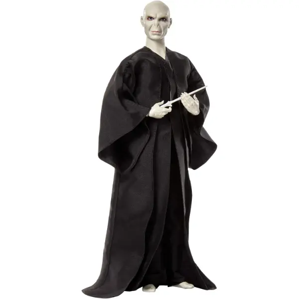 Bambola da collezione articolata Mattel di Lord Voldemort con abiti in tessuto
