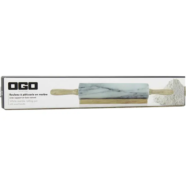 Matterello in marmo OGO Living 45 cm con supporto in legno
