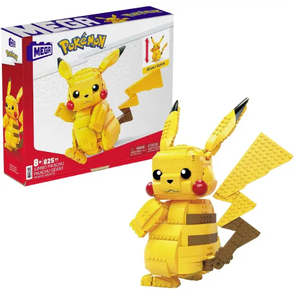Set di costruzioni MEGA Pokemon Pikachu gigante da trenta centimetri e oltre seicento pezzi