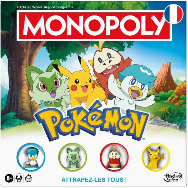 Scatola del gioco da tavolo Monopoly Pokemon per due-quattro giocatori