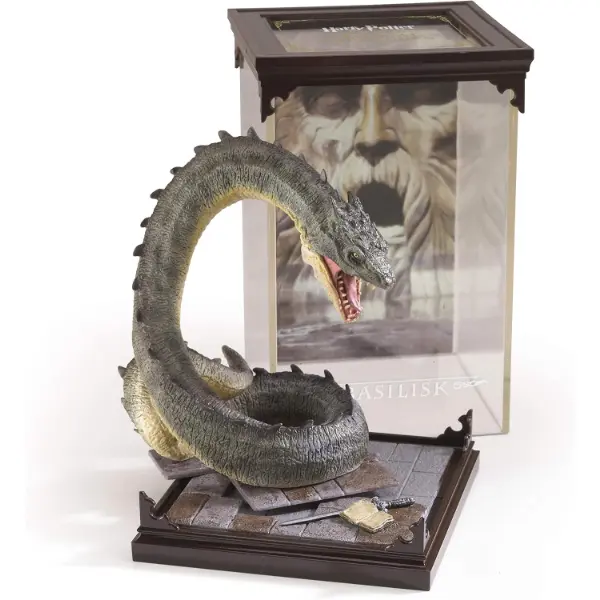 Statua The Noble Collection del Basilisco di diciotto centimetri dipinta a mano