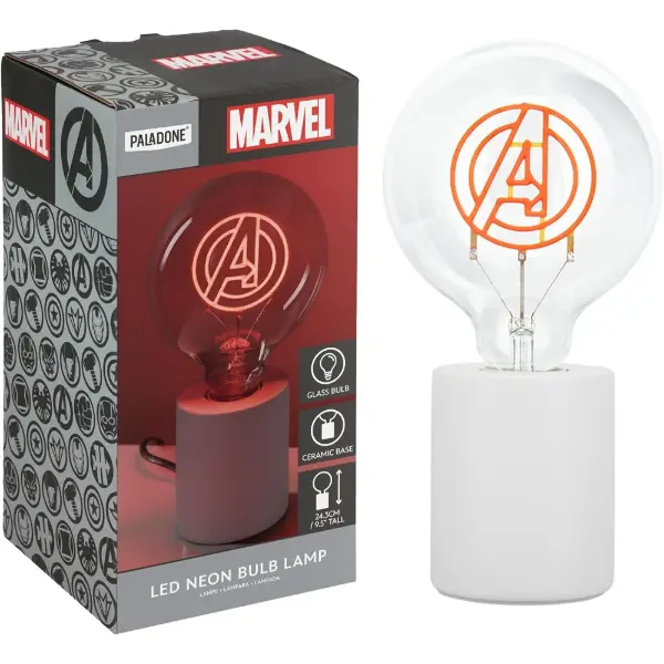 Paladone — Lampadina neon a LED Marvel Avengers, attacco E27