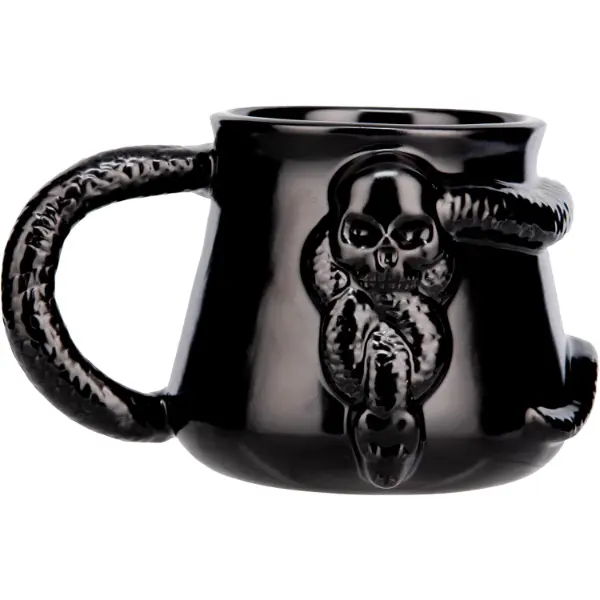 Tazza da caffe Paladone nera con il serpente Nagini in design Mangiamorte