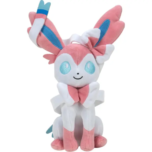 Peluche ufficiale Pokemon Sylveon rosa da venti centimetri con nastri