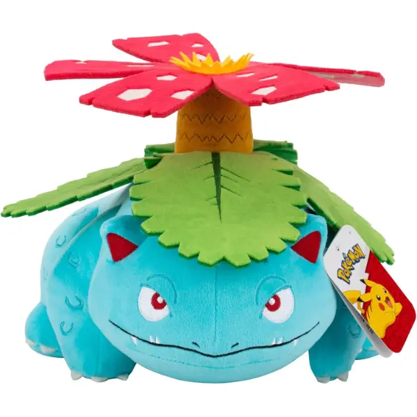 Peluche ufficiale Pokemon Venusaur verde da trenta centimetri con fiore sul dorso