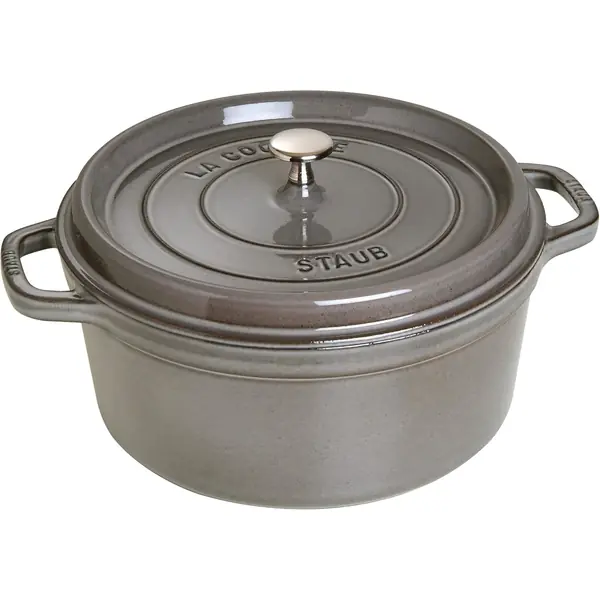 Cocotte in ghisa Staub 28 cm grafite formato grande per pagnotte da 1,2 kg