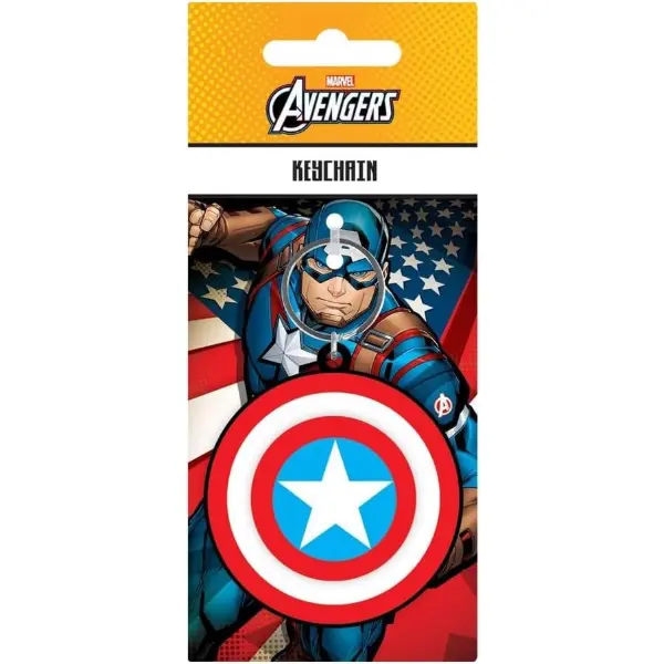 Portachiavi spinner con lo scudo rotante di Capitan America