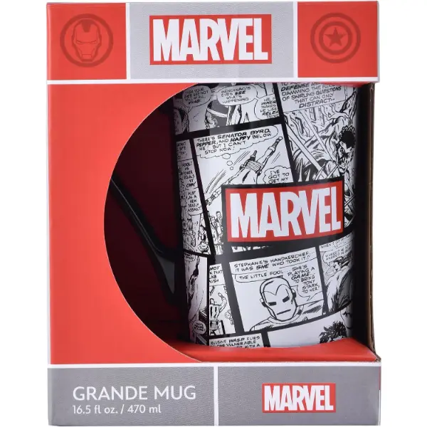 Tazza Pyramid International Marvel con grafica retro dei fumetti e Iron Man