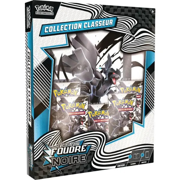 Raccoglitore ufficiale Pokemon Zekrom Fulmine Nero con cinque buste incluse
