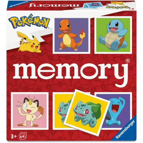 Scatola del gioco Memory Ravensburger Pokemon per bambini dai tre anni