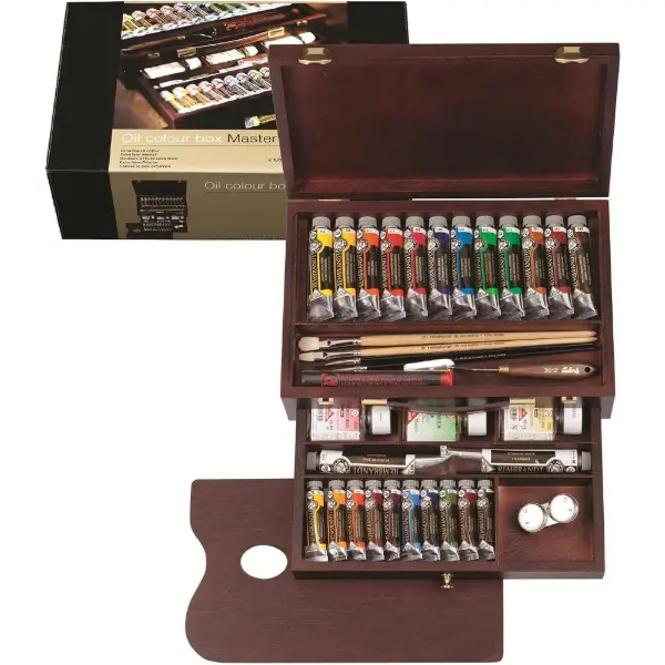 Royal Talens, cofanetto Master di colori a olio Rembrandt in scatola di legno