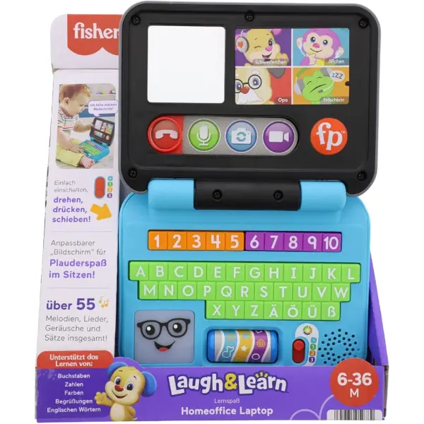 Fisher-Price Ridi e Impara Il Mio Primo Laptop giocattolo educativo