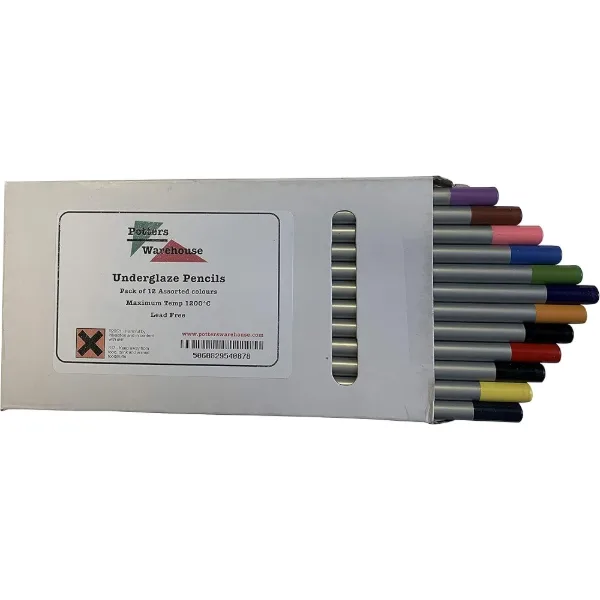 Confezione da 12 matite sottosmalto per ceramica resistenti alla cottura