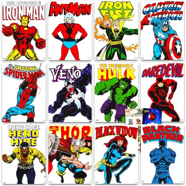Marvel — Set di 12 poster a fumetti