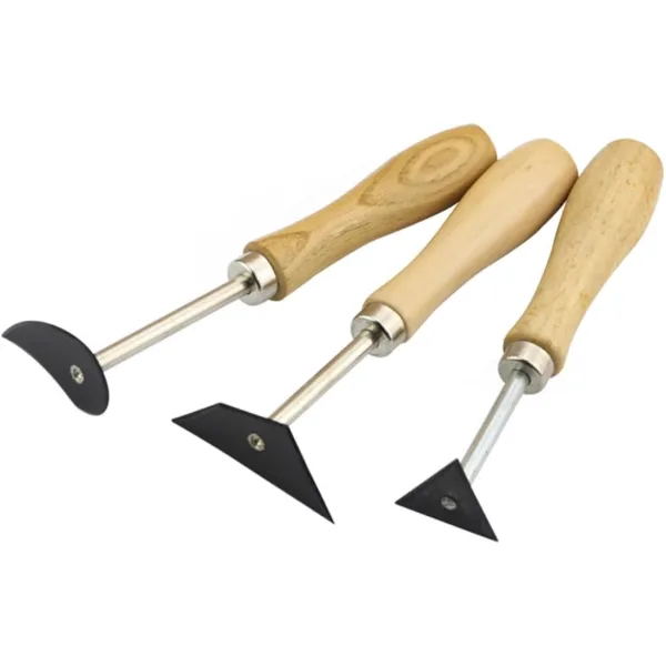Set di 3 mirette per argilla in legno e acciaio al tungsteno