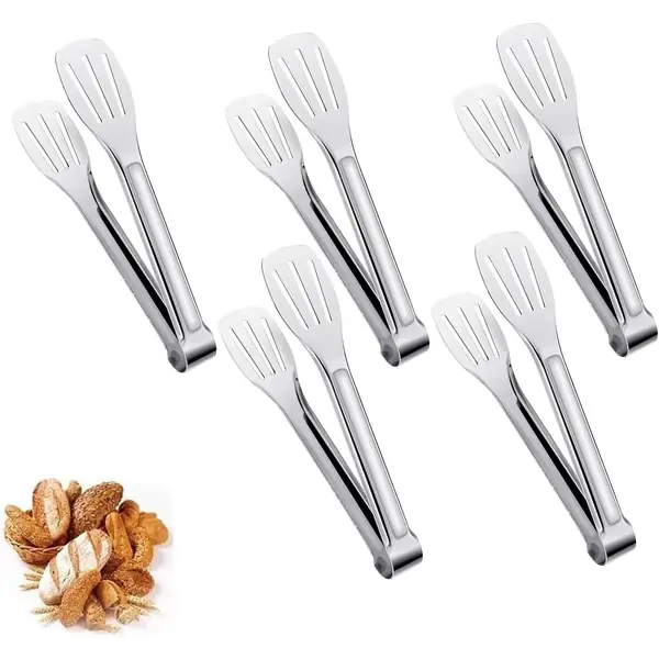 Set di tre pinze da cucina in acciaio inox di misure diverse