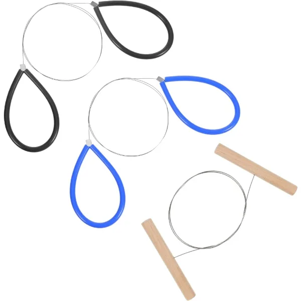 Set di 3 tagliafili in acciaio ad ansa per argilla e ceramica