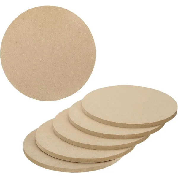 Set di 6 tavolette rotonde in legno da 20 cm per essiccazione dell'argilla
