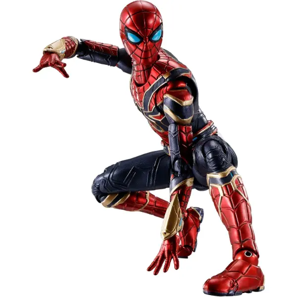 Figura S H Figuarts di Spider-Man da No Way Home con finitura metallica