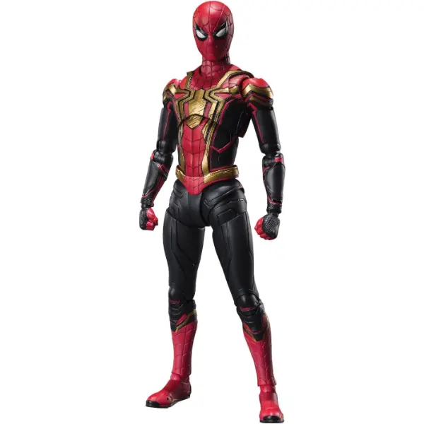 Figura S H Figuarts di Spider-Man con tuta integrata da No Way Home