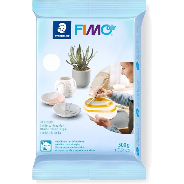 Panetto di pasta modellabile Staedtler Fimo air bianca da 500 g che asciuga all'aria