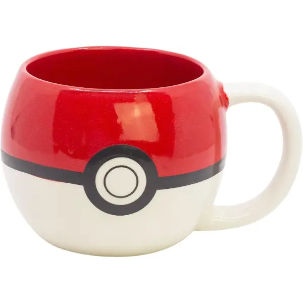 Tazza in ceramica Stor Pokemon sagomata a forma di Poke Ball rossa e bianca