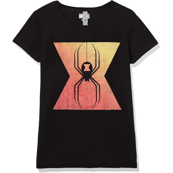 Marvel — T-shirt logo Vedova Nera sfumato, taglio bambina