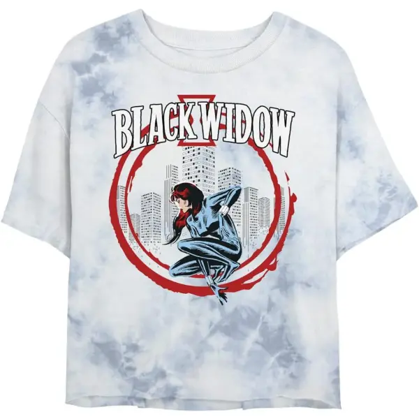 Marvel — T-shirt Widow in Circle tie-dye, taglio donna