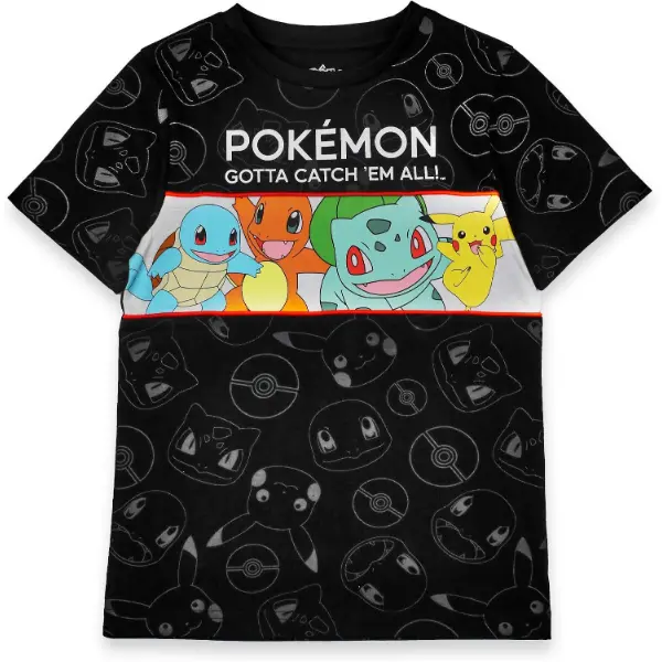 T-shirt Pokemon Pikachu per bambino in verde e nero
