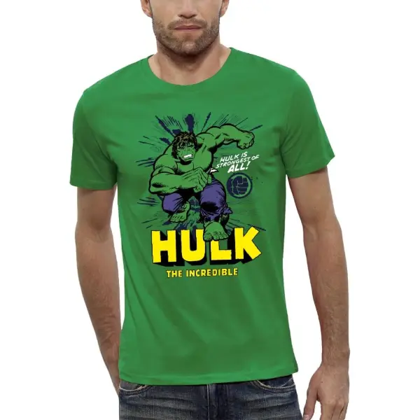 T-shirt da uomo Marvel con Hulk in stile fumetto