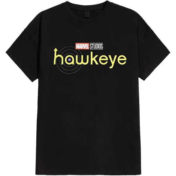 Marvel Studios Hawkeye — T-shirt logo, uomo, nera