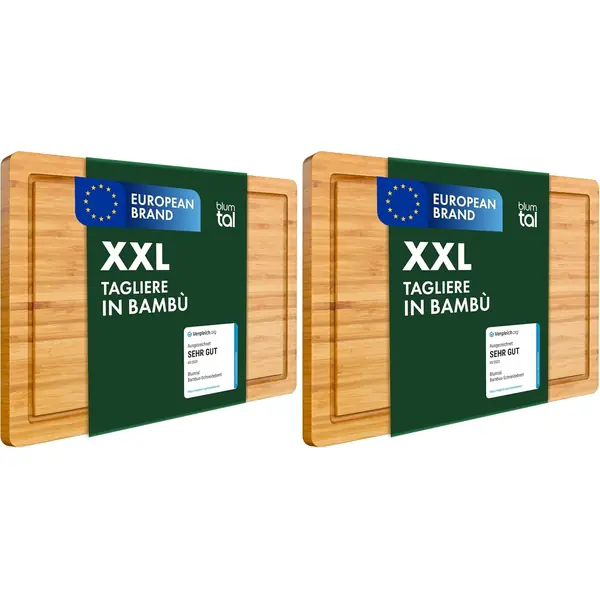 Tagliere in bamb&ugrave; con scanalatura raccogli sugo