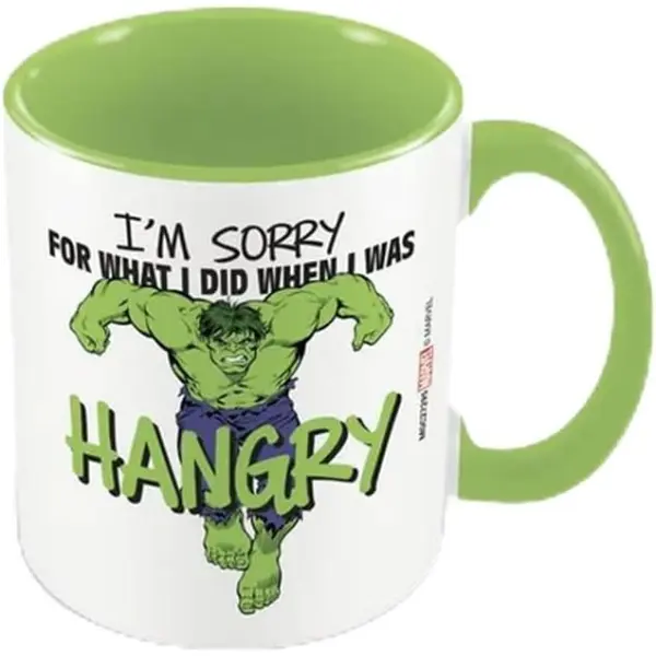 Tazza di Hulk con la scritta HANGRY