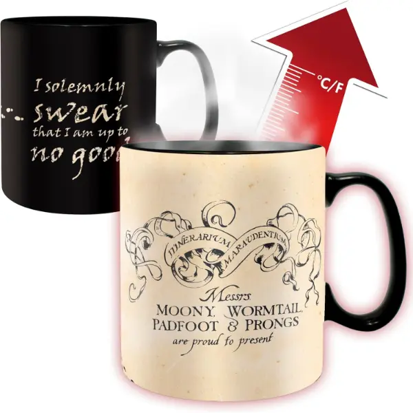 Tazza termoreattiva Harry Potter con la Mappa del Malandrino che si rivela col calore