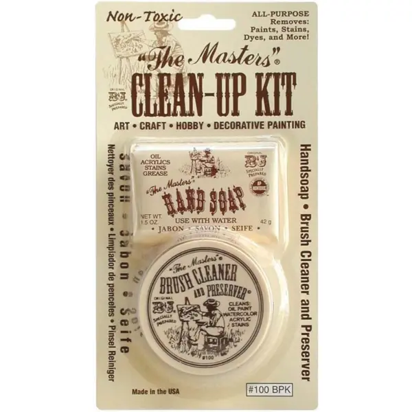 The Masters Clean-Up Kit, sapone detergente e conservante per pennelli