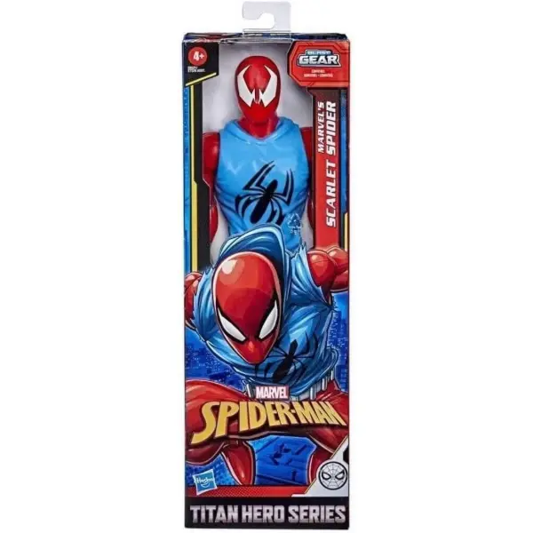 Action figure Titan Hero di Scarlet Spider da trenta centimetri con blaster