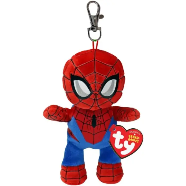 Portachiavi in peluche Ty Clips della collezione Marvel con Spiderman