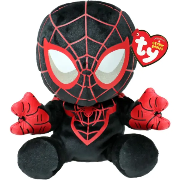 Peluche morbido Ty Floppy della collezione Marvel con Miles Morales