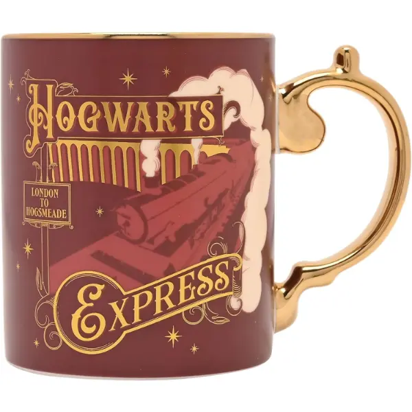 Tazza da collezione Widdop in ceramica bordeaux con l Hogwarts Express