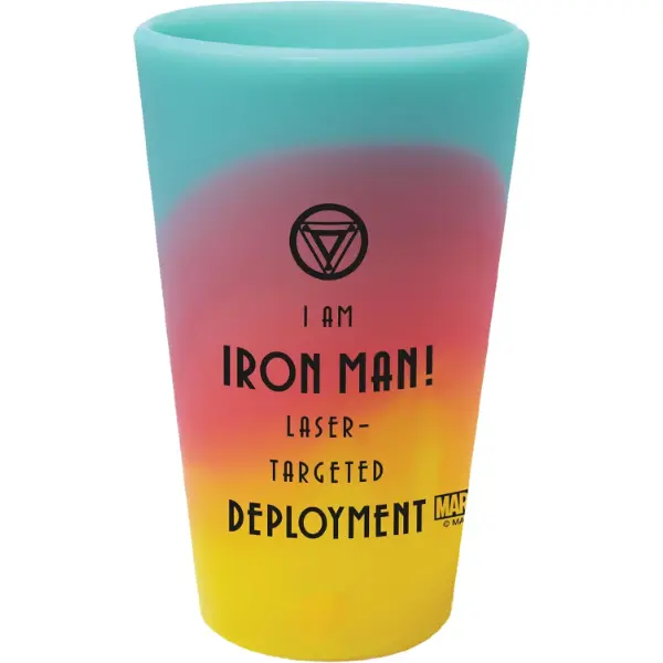 Bicchiere da birra WinCraft Marvel Iron Man in silicone da quattrocentosettantatre millilitri