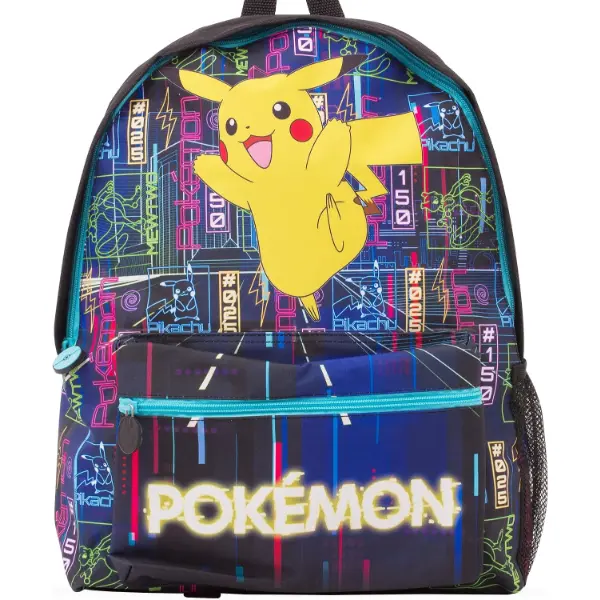 Zaino grande Pokemon Pikachu con stampa fosforescente che si illumina al buio