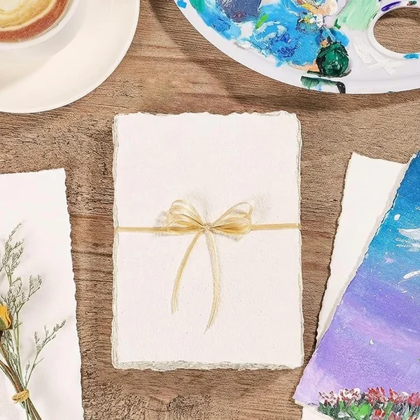 20 Fogli di Carta per Acquerello in Cotone, Formato Piccolo