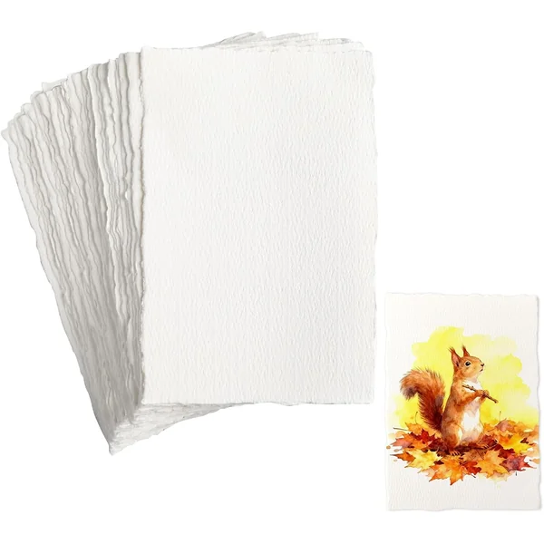 30 Fogli di Carta per Acquerelli A6, 300 g/m²